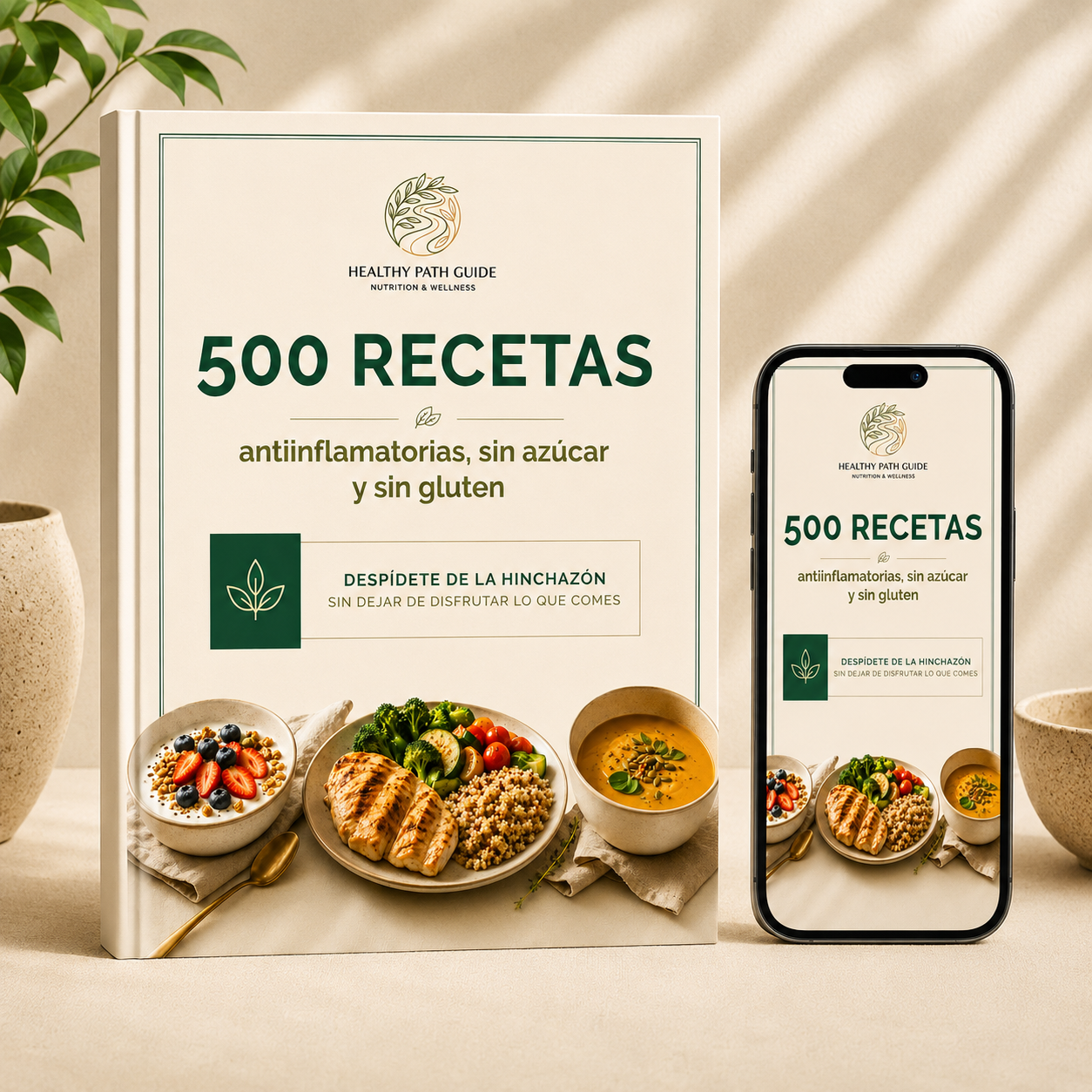 500 Recetas Antiinflamatorias Sin Gluten y Sin Azúcar