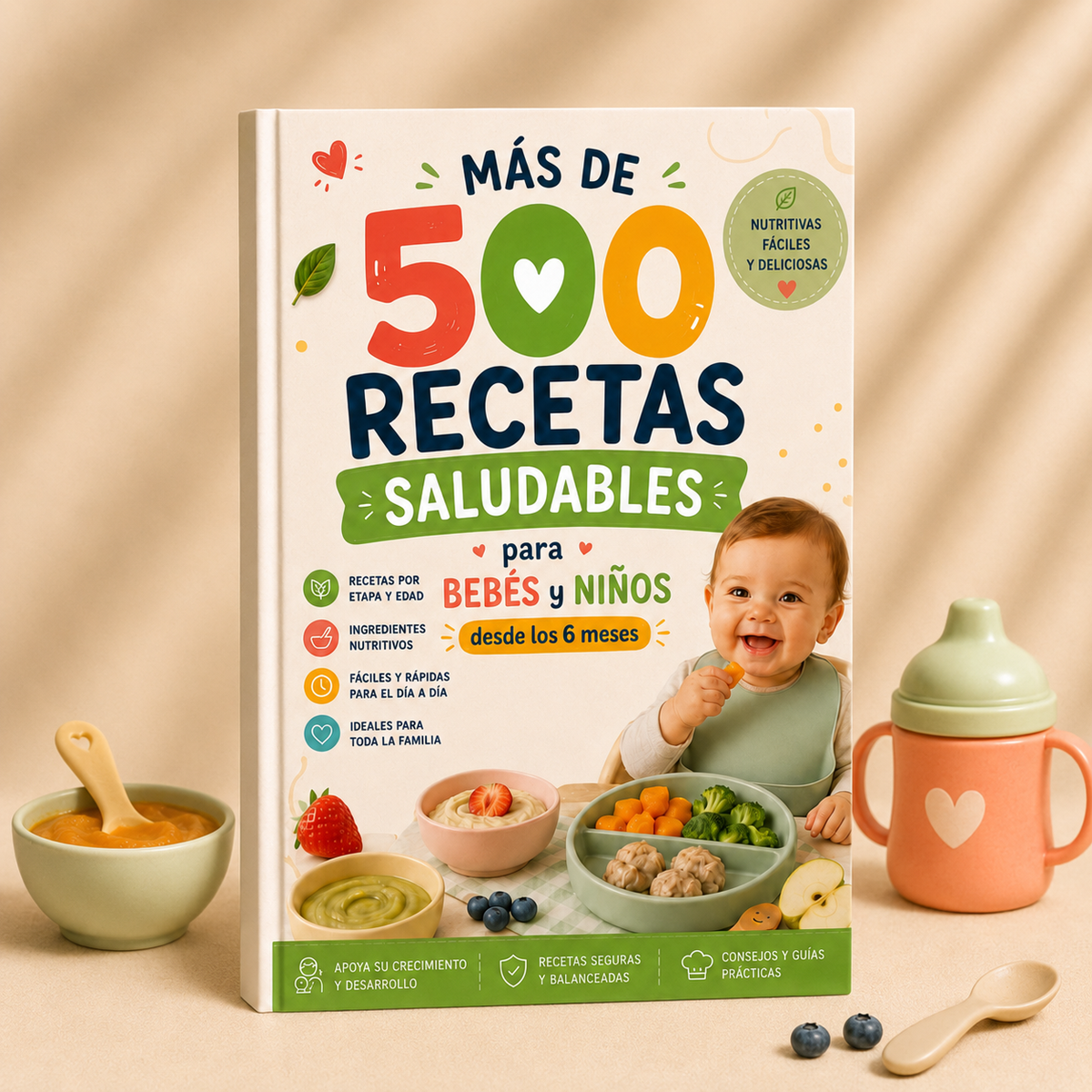 500 recetas saludables para bebés y niños